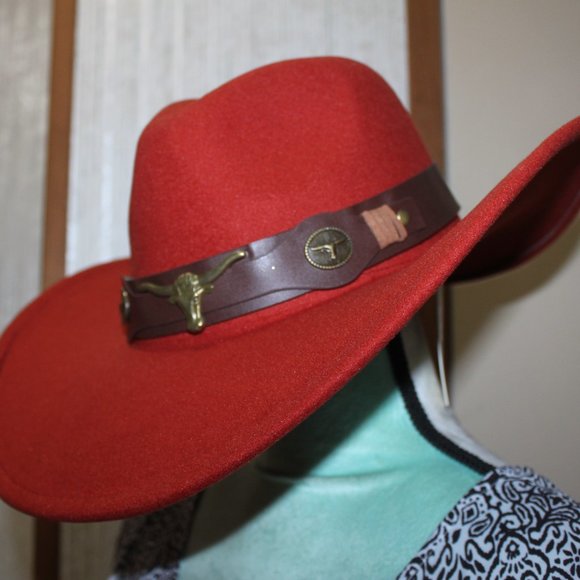 Brand New Red Berry Western Hat